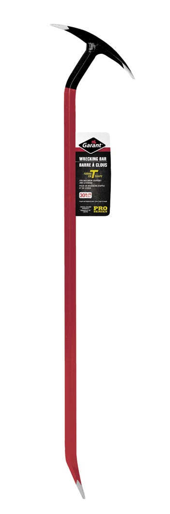 Wrecking Bar T-Shape, Ultra-Sturdy Forged/Tempered Steel, 30-in.