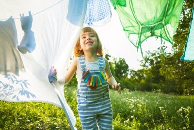 L’installation d’une corde à linge